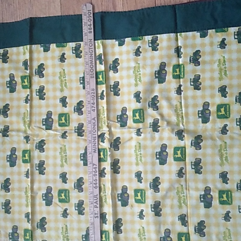 🚜 John Deere Window Curtain Drape Panel 23" x 63” Tractor Green  4 Pc Set